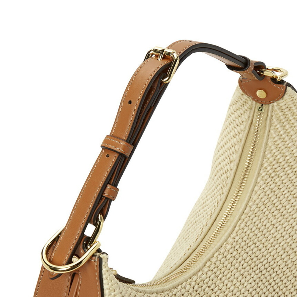 FENDI FF Jacquard Shopper Tote Shoulder Bag Brown - Picture 7 of 8